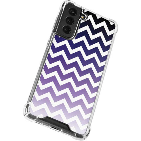 Chevron Purple Ombre Galaxy S21 FE Clear Case